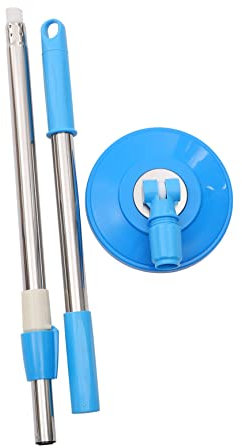 HEATSHAKING Manche de Rechange pour Balai à Franges Rotatif en Acier Inoxydable Bleu, Télescopique, Design Gain de Place, Facile à Ranger, Adapté pour Maison et Bureau