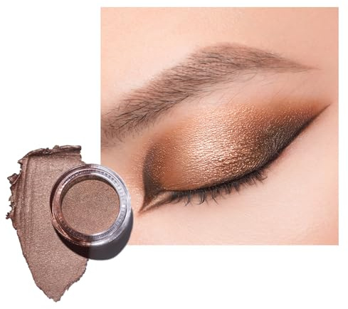Oulac Glitzer Lidschatten Gold, Hochpigmentierter Feine Textur, Wasserfest & Langlebig, Metallisch schimmernde Finish, Verblendbar & Faltenfreies Augen-Makeup, Vegan | 06g (22) Hazelnut Latte
