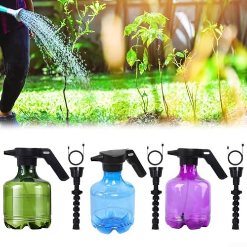 Regadera eléctrica recargable por USB, ligera y portátil, solución de jardinería (morado)