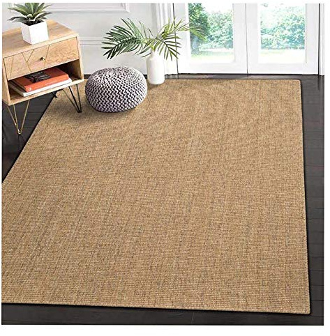 Tappeto antiscivolo in sisal fatto a mano, in iuta, antigraffio, per balcone, soggiorno, colore: beige, ideale per la casa e gli spazi che accettano animali domestici