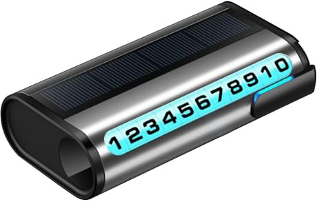 Tillfällig parkeringsplatta för bil – Ca R tillfälligt stoppskylt telefonnummer display parkeringskort | LED par king number prydnad instrumentbräda för bil