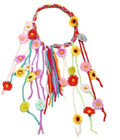 Blumen Hippie Stirnbänder Für Frauen Blumen Haarband Bohemian Feen Krone Hochzeit Partys Outfit Kostüm Haar Accessoires Bohemian Haarband