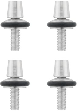 JianLing 4PCS Fixed Gear Road Bike V Brake Caliper M6 Brake Pipe Fixing Screw Handlebar Adjustment Bolt Aluminum 30.7mm Alloy Silver