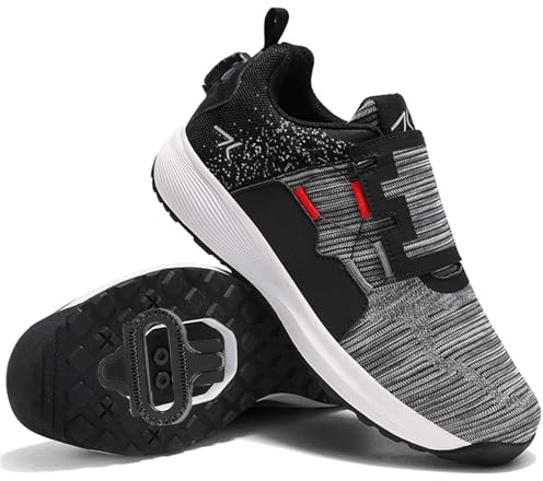 PENXZT Fahrradschuhe Herren Damen Mountainbike Schuhe MTB Radsportschuhe Atmungsaktive Kompatibel mit Shimano SPD 2-Bolts Pedals Fahrrad Spin MTB Schuhe