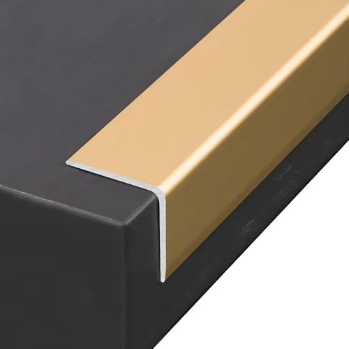 Coayuou Profilé Carrelage 100cm* 3pièces Baguette D’Angle Aluminium Baguette De Finition Murale pour Prévenir Les Rayures Et Dommages des Murs À La Maison Ou Au Bureau(Style 2,20 * 20mm)