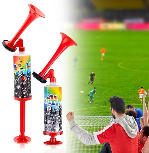 dellyy Fantröte Ohne Gas, Tröte Laut, Fussball Fan Sirene Gas, Stadion Tröte, Klatscher, Fanfare Druckluft für Fußballspiele, Basketballspiele, Radrennen, Karnevalsveranstaltungen (2, A, S)