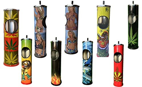 riya Standing Ashtray, Rotating Ashtray, Wind Ashtray, Various Designs (Hemp Leaf, Black)