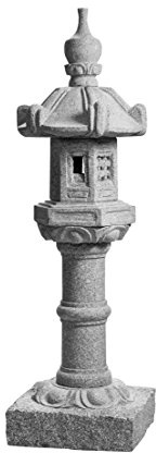 Dehner Laterne Kasuga, mit LED Beleuchtung, Solar, Ø ca. 30 cm, Höhe ca. 90 cm, Granit, grau