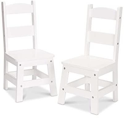Melissa & Doug Möbler två trästolar – vit