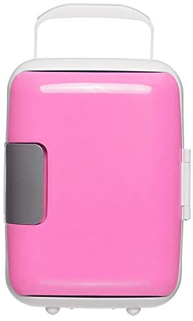 YONGYAO 4L Electric Portable Mini Fridge Refrigerator Cooler Freezer 12V/220V for Car Home-Pink