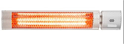 Estufa de Terraza, Calefactor por Infrarojos 2000W, Radiador Eléctrico Exterior-Interior, Mando a Distancia