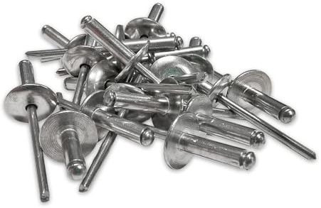 250 RIVETS ALU TETE 16 mm EXTRA LARGE DE 4.8 X 16 TIGE ACIER
