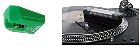 Audio-Technica AT-VMN95E VM95 Series Elliptical Replacement Stylus & Acc-Sees APV004 Pro Vinyl Velvet Brush Record Cleaner – Includes Stylus Pick Up Brush - Anti-Static