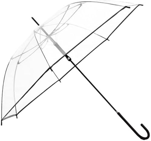 SECFIT Regenschirm Klarer Golfschirm, Winddicht, wasserdicht, Stockschirm, Ultraleicht, extra groß, belüftet, transparent, Langer Regenschirm für Damen und Herren Golfschirme