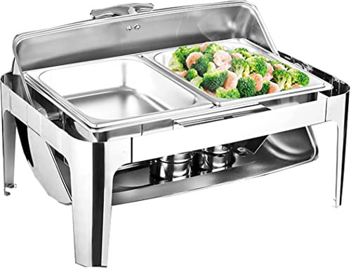 Chafing Dish, Calentador De Buffet Platos De Chorro De Acero Inoxidable Servidores Buffet Y Calentadores Calentadores De Alimentos Comerciales De 9l Catering Rectangular Chafer Warmer Set Para Buffe