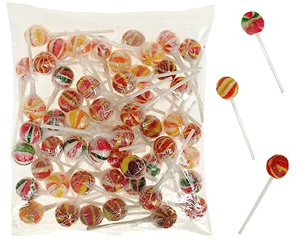Boule de sucettes aux fruits Cojak 8 grammes 50 pièces, sucettes en vrac emballées individuellement