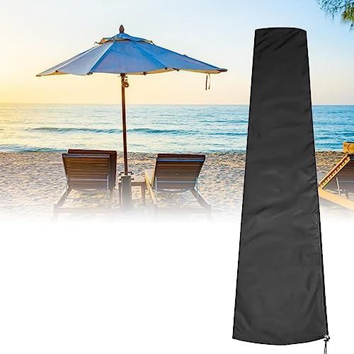 Funda Sombrilla Jardin Impermeable, Resistente Al Viento, Antirrayos ,tela Oxford 210D, Funda Protectora Para Parasol Sombrilla Excéntrico Grande Funda Parasol De Patio Con Cremallera ( Tamaño : 140x2