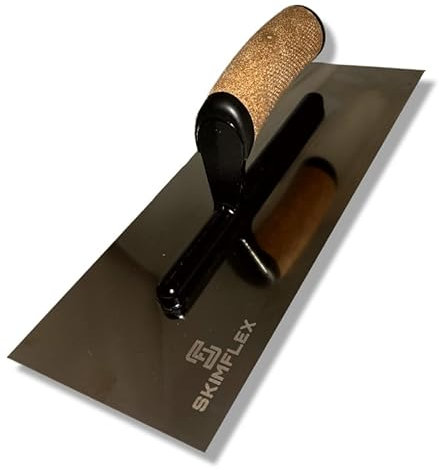 Trowel, Plastering Trowel, Cement Trowel – Skimflex Stainless Steel Finishing Trowel with Cork Handle for Plaster, Render, Screed & Skimming (Available in 11, 14, 16 Inch) Skimtex 008 13