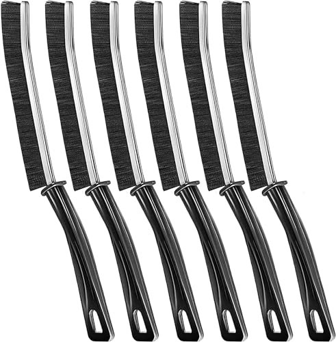 Yeria 6 pièces Brosse de Nettoyage des Interstices, Brosse Nettoyage Salle de Bainbrosse Joint Carrelag, Brosse de Nettoyage à Poils Durs pour Rainure Fenetre, Salle de Bain, Toilettes, Cuisine