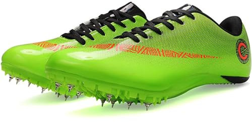 AahArya Leichtathletik Spike Lauf Sprint Schuhe Licht Spikes Leichtathletik 8 Nägel Unisex Leichtathletikschuhe rutschfeste Jugendsportschuhe mit Spikes und Sprint Herren Kinder und Damen,04,41EU