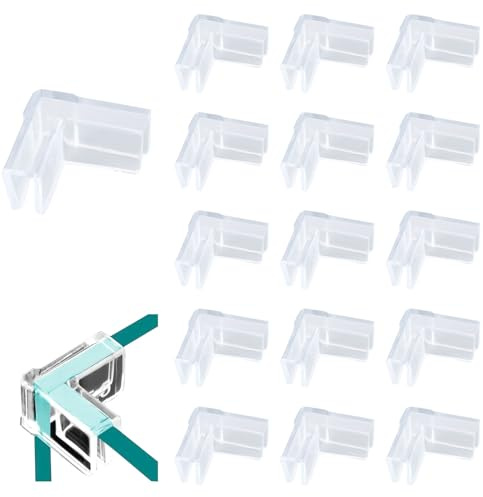 INCREWAY Kantenschutz für Aquarien, transparent, für 5 mm Glas, 16 Stück