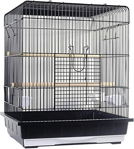 DLAZUM Professioneller Vogelkäfig für Haustiere, Vogeltransporter, Gartendekoration, Vogelkäfig-Samenfänger, Kanarienkäfige mit Trennwänden, großer Haustier-Vogelkäfig, mutiger Papageienkäfig aus E