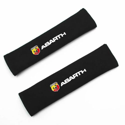 Paquet de 2 Capuchon de Rembourrage de Ceinture de Sécurité pour Abarth, Protege Ceinture Voiture Housse Rembourrage Ceinture SéCurité