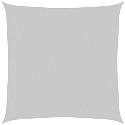 vidaXL Sonnensegel Hellgrau 4x4 m 100% Polyester Oxford