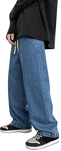 Pantalones vaqueros baggy para hombre con desgaste, ajuste amplio, tallas grandes, vaqueros vintage para hombre, pantalones cargo largos, vaqueros baggy, pantalones flare, Y2K, pantalones baggy para
