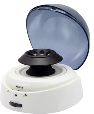 HEALBYBLE Mini Centrifugeuse De Sang 5000/7000 TR/Min, Centrifugeuse Médicale De Laboratoire PRP PCR, Tube De 0.2ml À 2ml Disponible,Forte Puissance(MiniC-5k 5000rpm)
