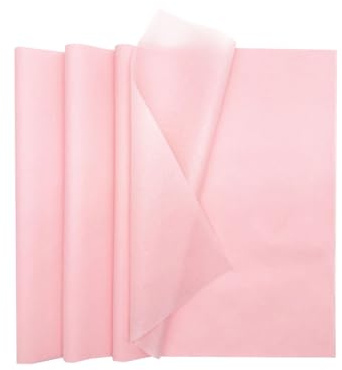 Transparentpapier Bunt, Matt Seidenpapier Bunt, A4 Transparentpapier Rosa, Seidenpapier Verpackungsmaterial, Blumenpapier, Verpackungspapier zum Basteln von Pompons, Papierblumen, DIY, 30 * 25cm