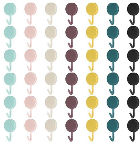 DIYJEP 42 Stück Klebehaken Set, 7 Farben