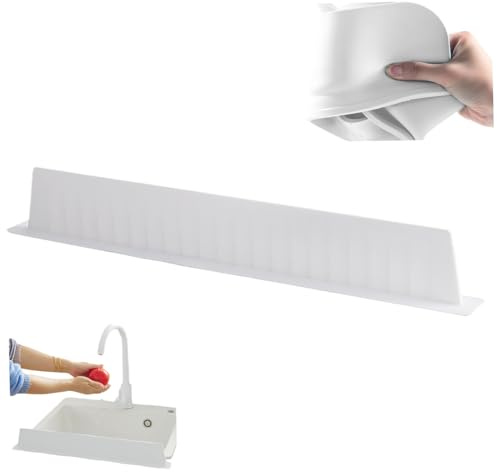 Sink Splash Guard 20.1x1.8x2.8 Inch Silicone Kitchen Sink Splash Guard with Suction Cup Sink Water Splash Guard for Kitchen Bathroom