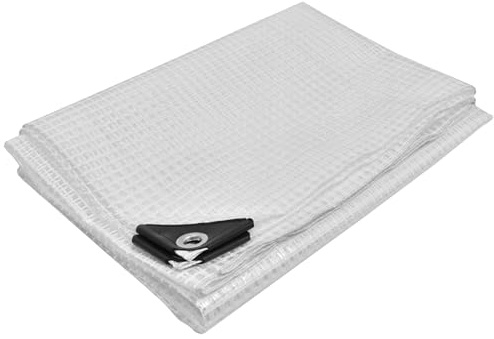 KOTARBAU® Lona Impermeable Exterior - Polietileno - 3 x 4 m - Transparente - Lona Suelo Camping - Transparente - con Ojales - Universal - Resistente - UV - Reforzada