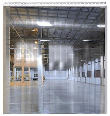 Wasserdichter transparenter PVC-Streifenvorhang für Lager, Garage, Industrie, Vinyl-Türstreifen, Vorhang, Cortinas de Plastico de Ventana, 1,3 mm, Fabrikqualität, 105 x 260 cm