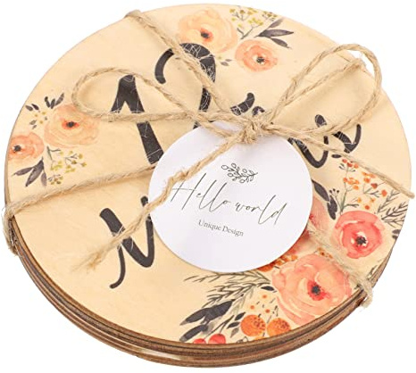 PartyKindom 6stücke Monatliche Meilensteinkarten Für Holz Doppelseitige Blumenmuster Scheiben Als Fotorequisite Für Neugeborene