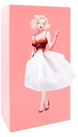 1 Stück Taschentücher Box mit Fliegendem Rock-Design, Kreative Taschentuchbox Kosmetiktücher Tissue Box mit einen Mädchen Taschentuchspender Tücherbox Spender Deko, Taschentücherbox Spender Pink