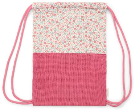 Little Dutch Turnbeutel Kinderturnbeutel mit Netz Kinder Mädchen rosa geblümt - Ocean Treasures