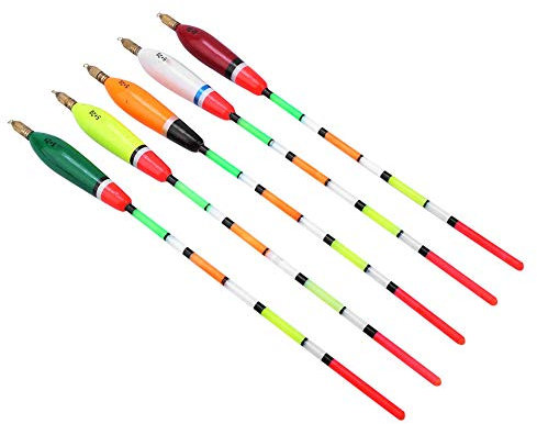 Alomejor Balsa Wood Fishing Boje Bobber Bite Indikator Schwimmt Angelausrüstung 5pcs für Großartige Auftrieb (5+2g)