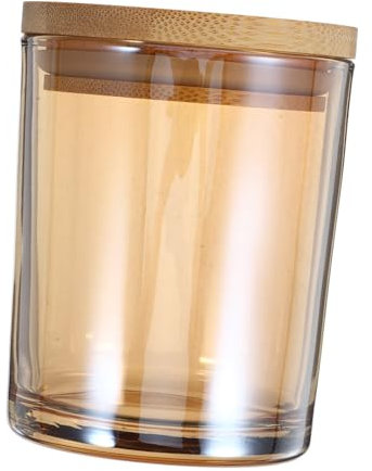 TOPPERFUN Portavelas de Vidrio Transparente Tapa para Hacer Velas Contenedor para Velas DIY y Ambientación Hogares