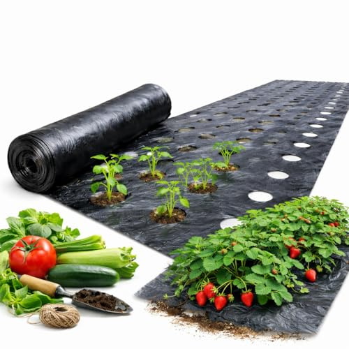 Frilla Toile anti-mauvaises herbes pour jardin 0,95 × 10 m – Tapis de croissance respirant, perméable à l'eau et résistant aux UV – Pour parterres, allées et serre | VEGUARD