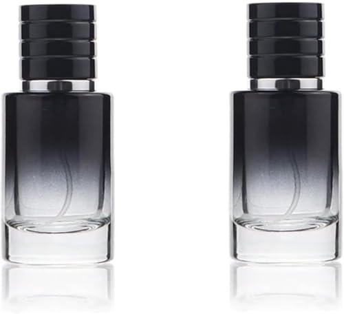 Nlinlin 2 Pcs Black 30ml Perfume Atomizer Portable High-Grade Glass Spray Refillable Small Bottle Travel Cosmetics Outdoor Dispensing Mini Spray Bottle,Refillable Containers, Spray Bottles