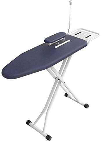 Generisch Bügelbrett, mit Ablage, Kabelhalter, Metall-Bügelständer, für Zuhause, Schlafzimmer, Wohnzimmer, Aufbewahrungswerkzeuge, verstellbare Höhe: 70–90 cm (Farbe: D, Größe: 120–3490 cm)