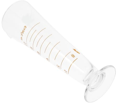 TOGEVAL Vaso Medidor de Vidrio Transparente con Precisa Vaso Triangular para Químico Medición Exacta Uso Educativo y Científico