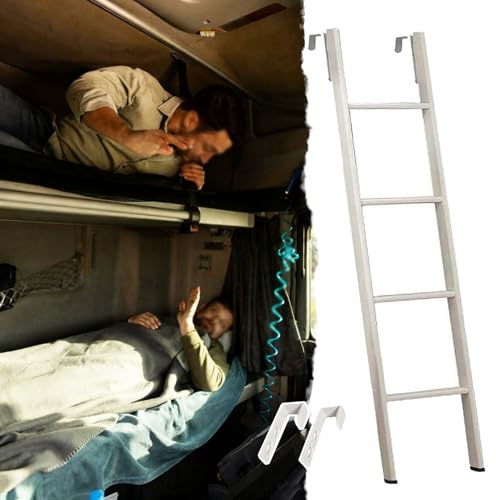 Scaletta Letto a Castello Scala Letto Castello per Adulti E Bambini Con Gancio, Scala Corta Letto Castello Camper, Soppalco, Gradino Antiscivolo Salvaspazio, 120 135 140 150 160 170 180cm(120cm/47)