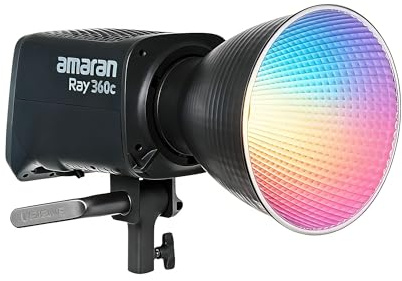 Amaran Ray 360c 360W RGB Éclairage vidéo Monture Bowens Éclairage COB Couleur Contrôle DMX Via Application IP54 NFC