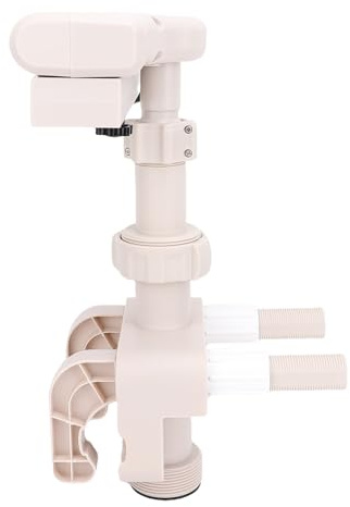 Buachois Fontaine de Piscine Hors Sol Cascade 360° avec Lumières LED | Fontaine de Piscine Intensité, Hauteur de Pression D'eau Réglable, Fontaine Cascade PVC pour Décoration Piscine Extérieure