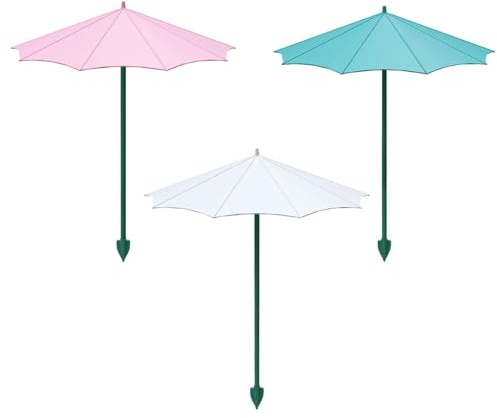 Generico Parasole da Giardino per Piante | 3 Pezzi Protezione Solare per Piante in Vaso da Giardino | Ombrello per Vasi di Grasse | Esterno Patio Portico Terrazza Balcone Vivaio Aiuola Casa App