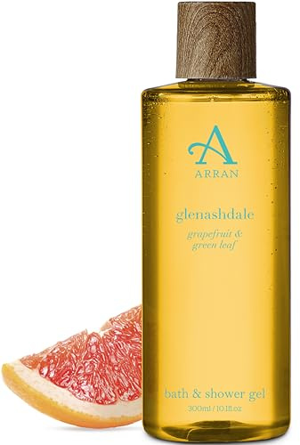 Arran Sense of Scotland Glenashdale Luxury Moisturising Bath and Shower Gel for Women with Freshly Rasped Lemons, Grapefruit, Green Leaf Essential Oils & Hearty Bergamot