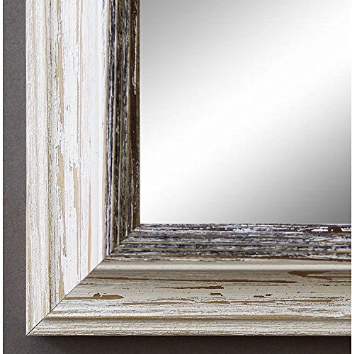 Artecentro cornice per quadri tele - shabby chic bianco-colore in legno varie misure offerta (bianco/marrone, 40x50)